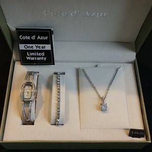 Cote d' Azur Watch, Bracelet & Necklace Set